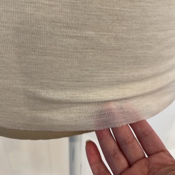 NWT COS Stretch Sheer Cream Long Sleeve Turtleneck top size XS - Picture 3 of 6